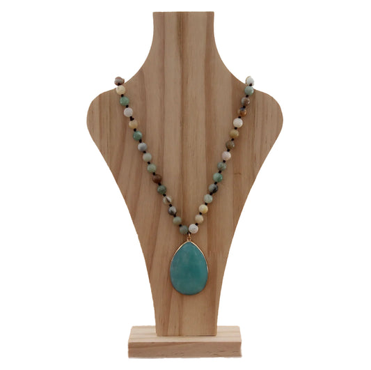 Amazonite Mint Beaded Necklace