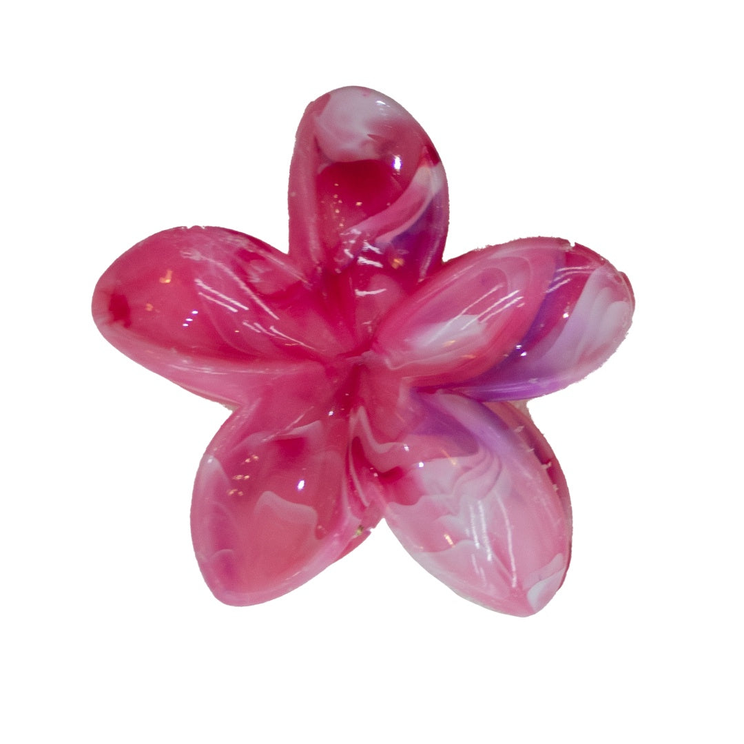 Hot Pink & Purple Frangipani Clip