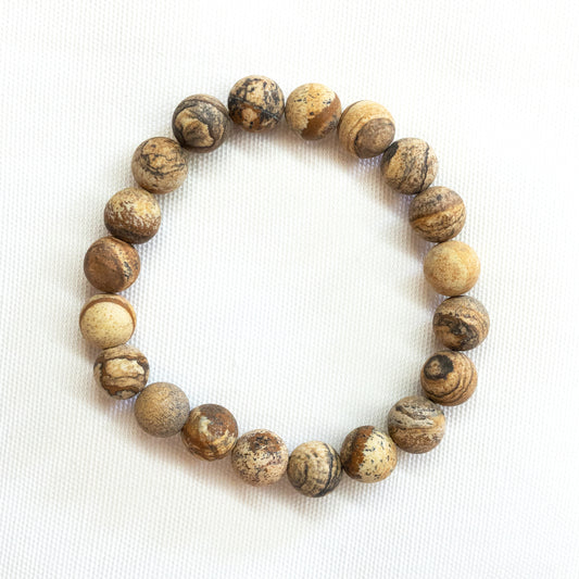 Jasper Natural Beaded Bracelet