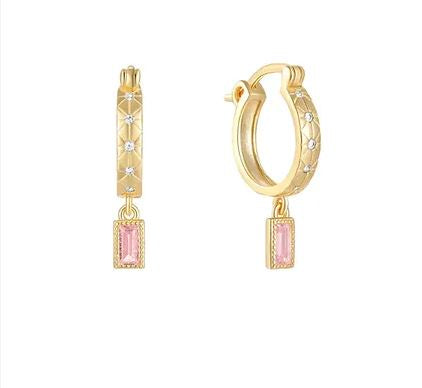 Mahlio Pink Earrings