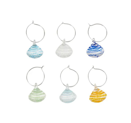 Miami Glass Wine Charms Set 6 - Multi