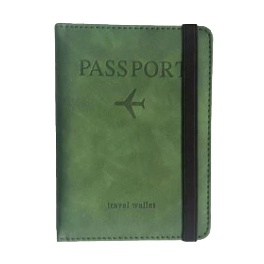 Passport Wallet with RFID - Green