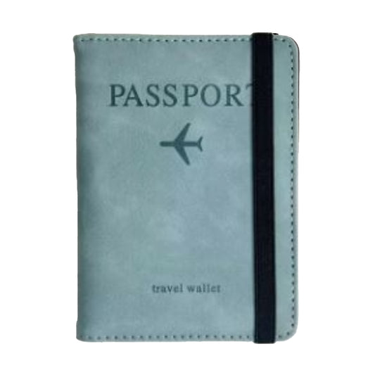 Passport Wallet with RFID - Light Blue