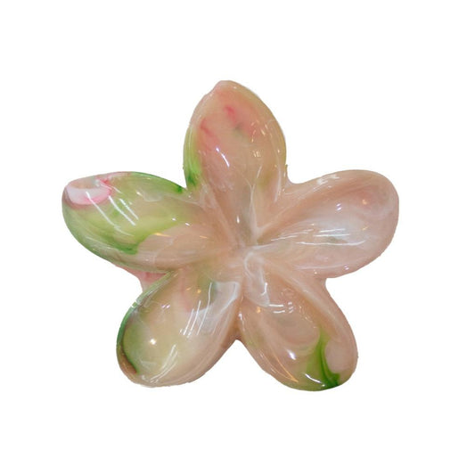 Pink & Green Frangipani Clip