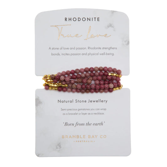 Rhodonite Wrap Bracelet