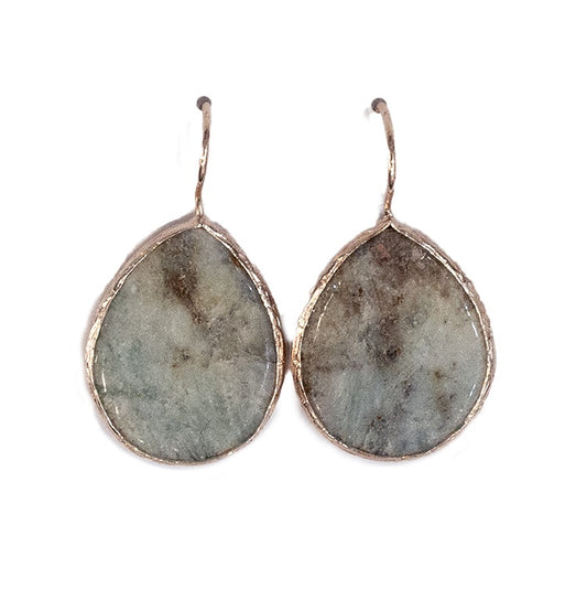 Rose Gold - Ocean Jasper Earrings