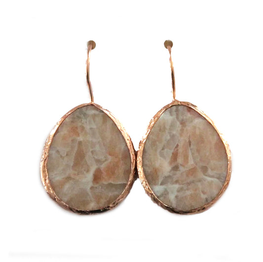 Rose Gold - Jasper Nude Earrings