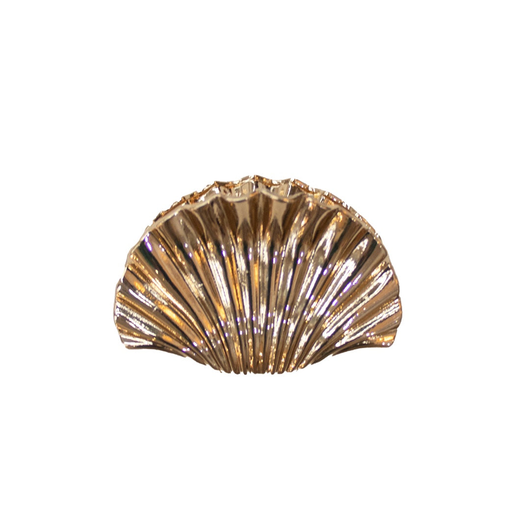 Small Gold Clam Shell Clip