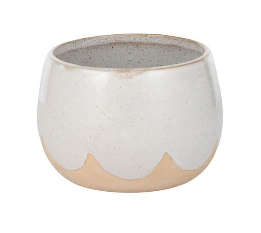 Pot - Loop Ceramic Pot - Ivory/Sand