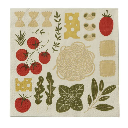 Napkin - Deli Red/Olive